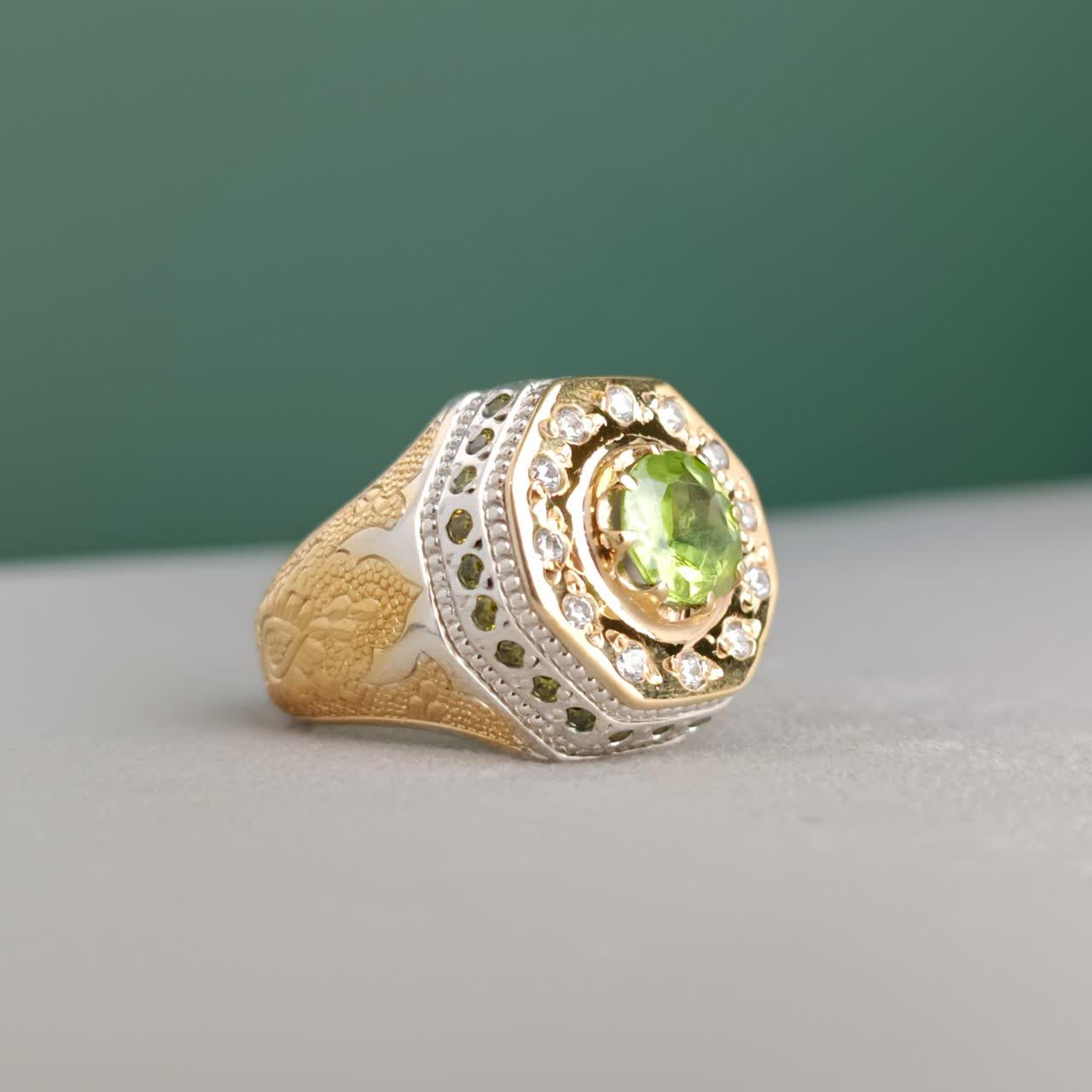 انگشتر زیرجد طبیعی کد 2232